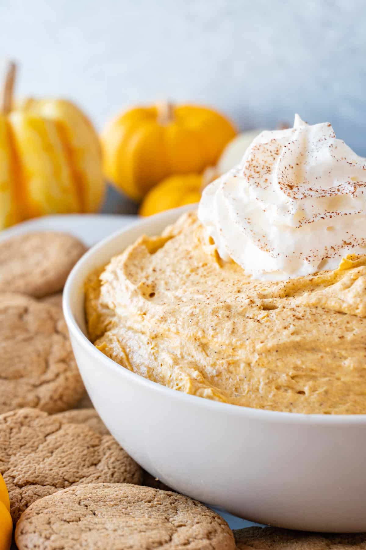 pumpkin fluff in bowl close up