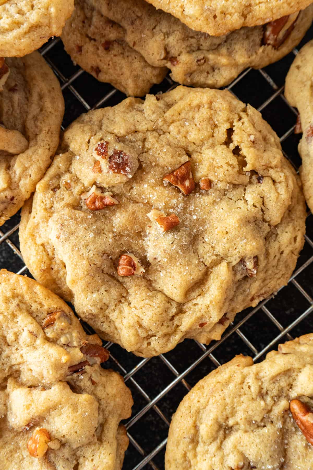 close up of pecan pie cookie