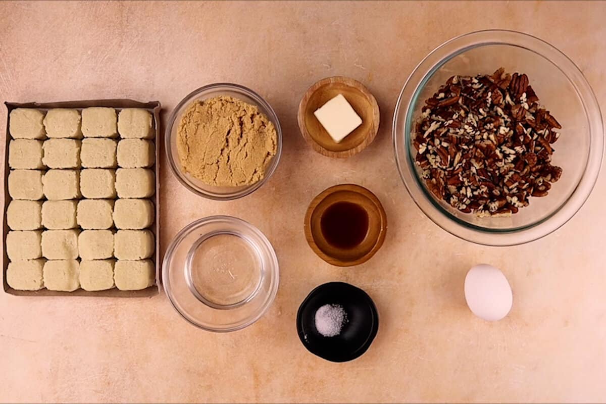 Pecan tart Ingredients