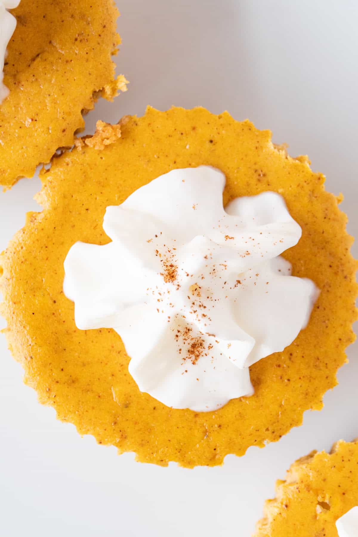 close up of Mini Pumpkin Cheesecake