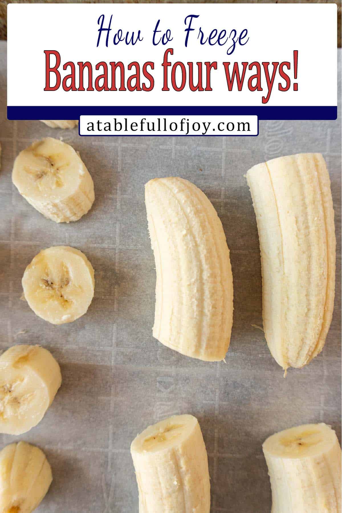 how to freeze bananas Pinterest image
