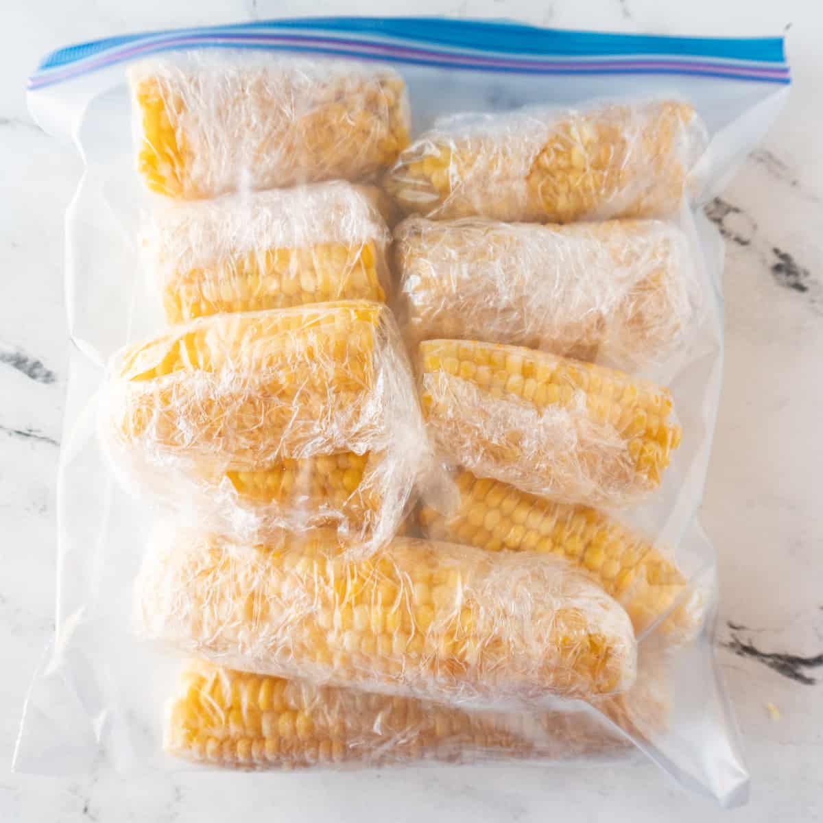 corn on cob in freezer bag featured image