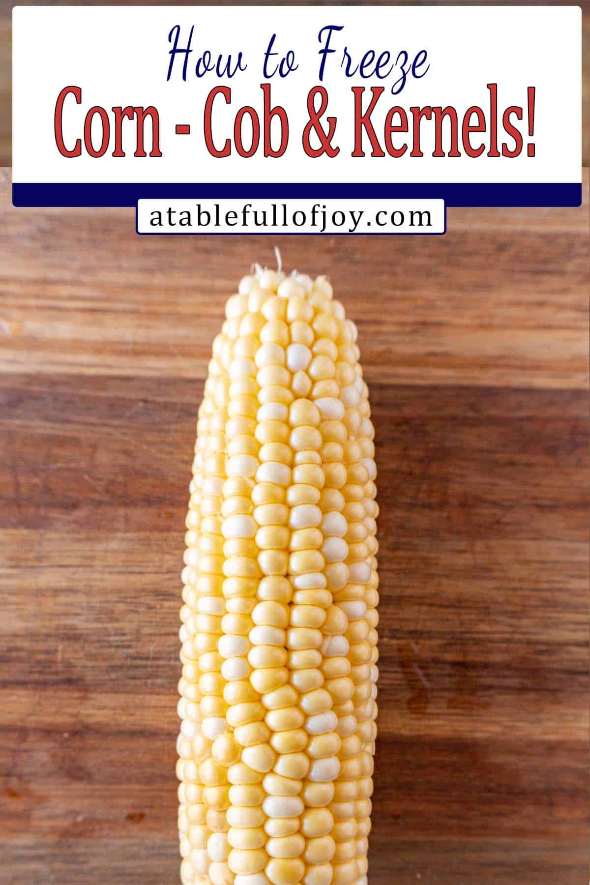 how to freeze corn pinterest image