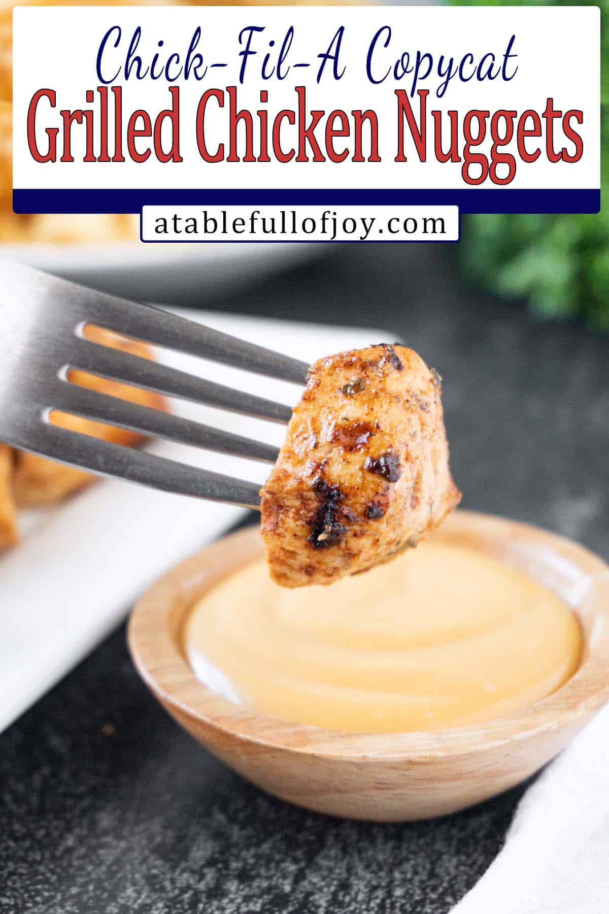 Grilled Chicken Nuggets pinterest pin