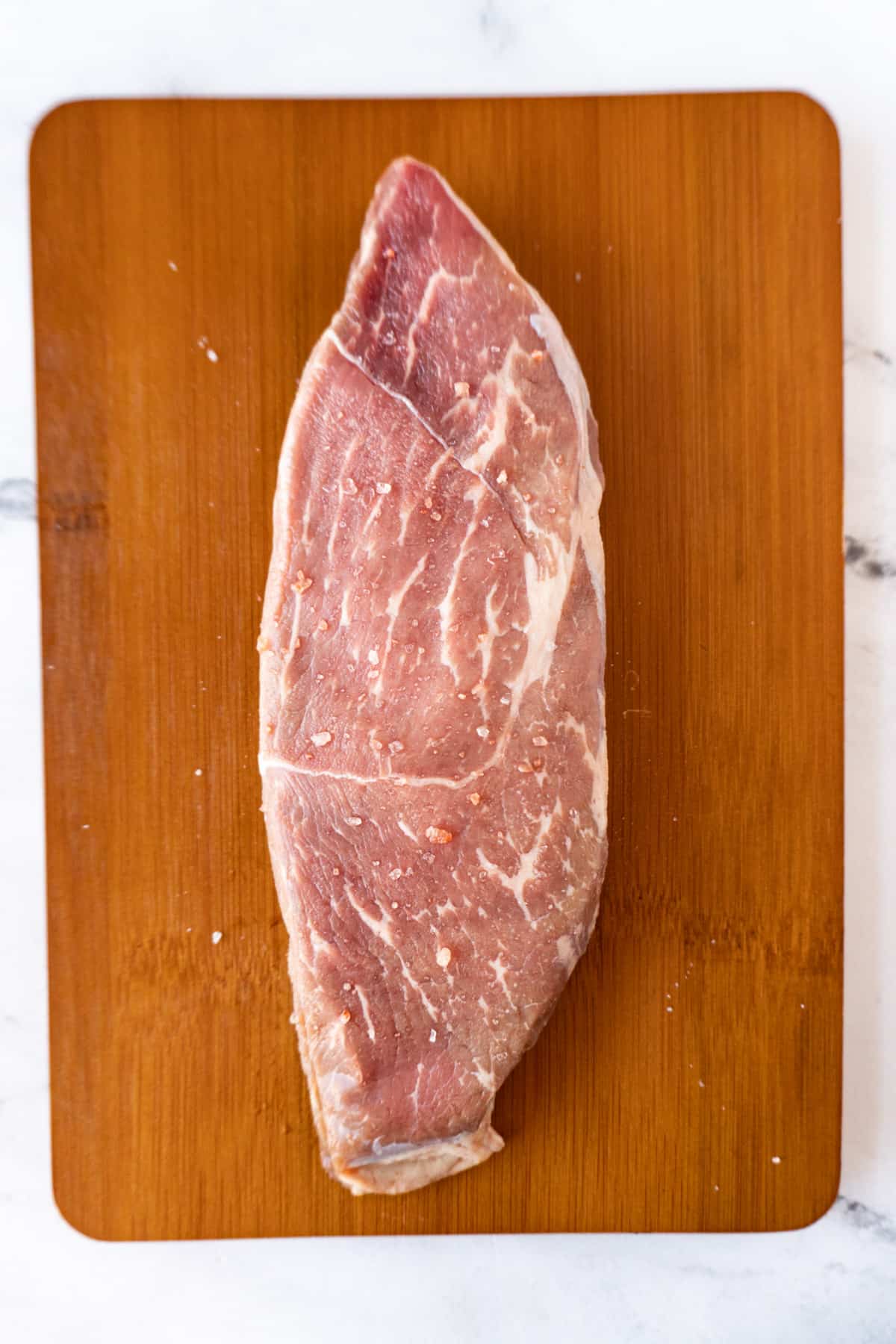raw strip loin steak