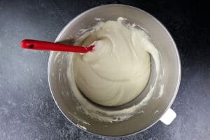 cake batter mixed together