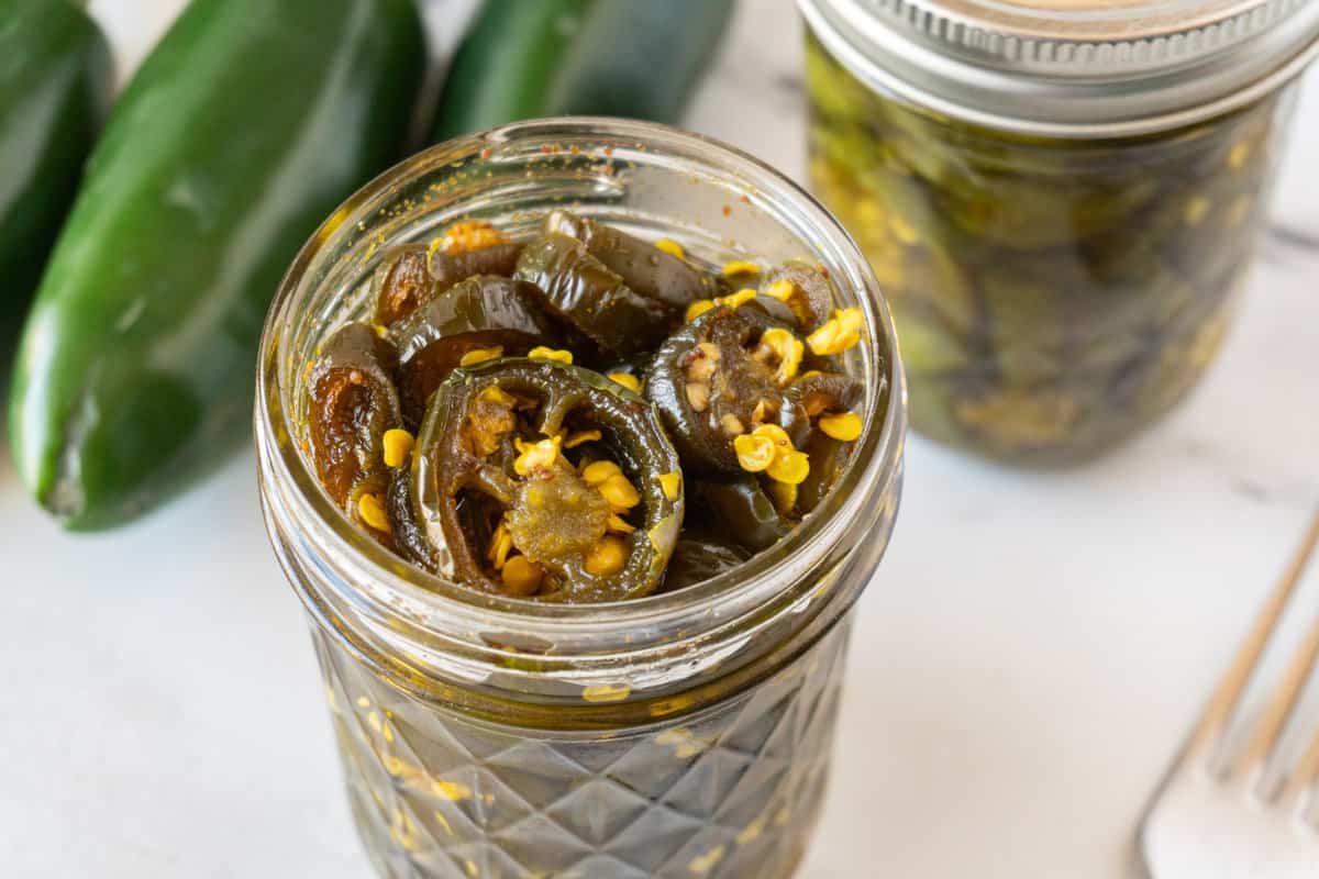 Candied Jalapenos (easy homemade version) - The Chunky Chef