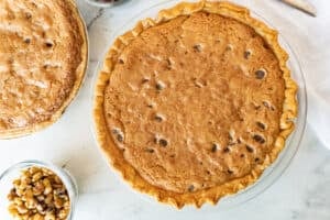 toll house pie from above