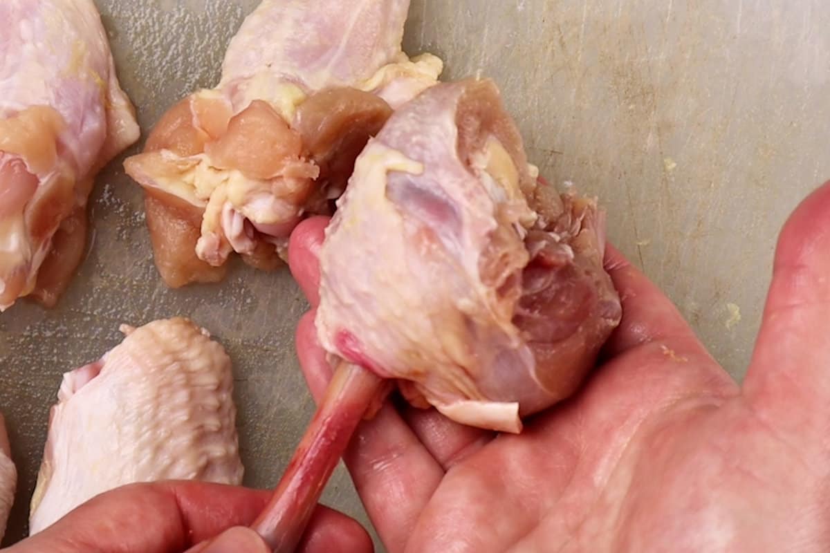 prepped chicken drumstick lollipop