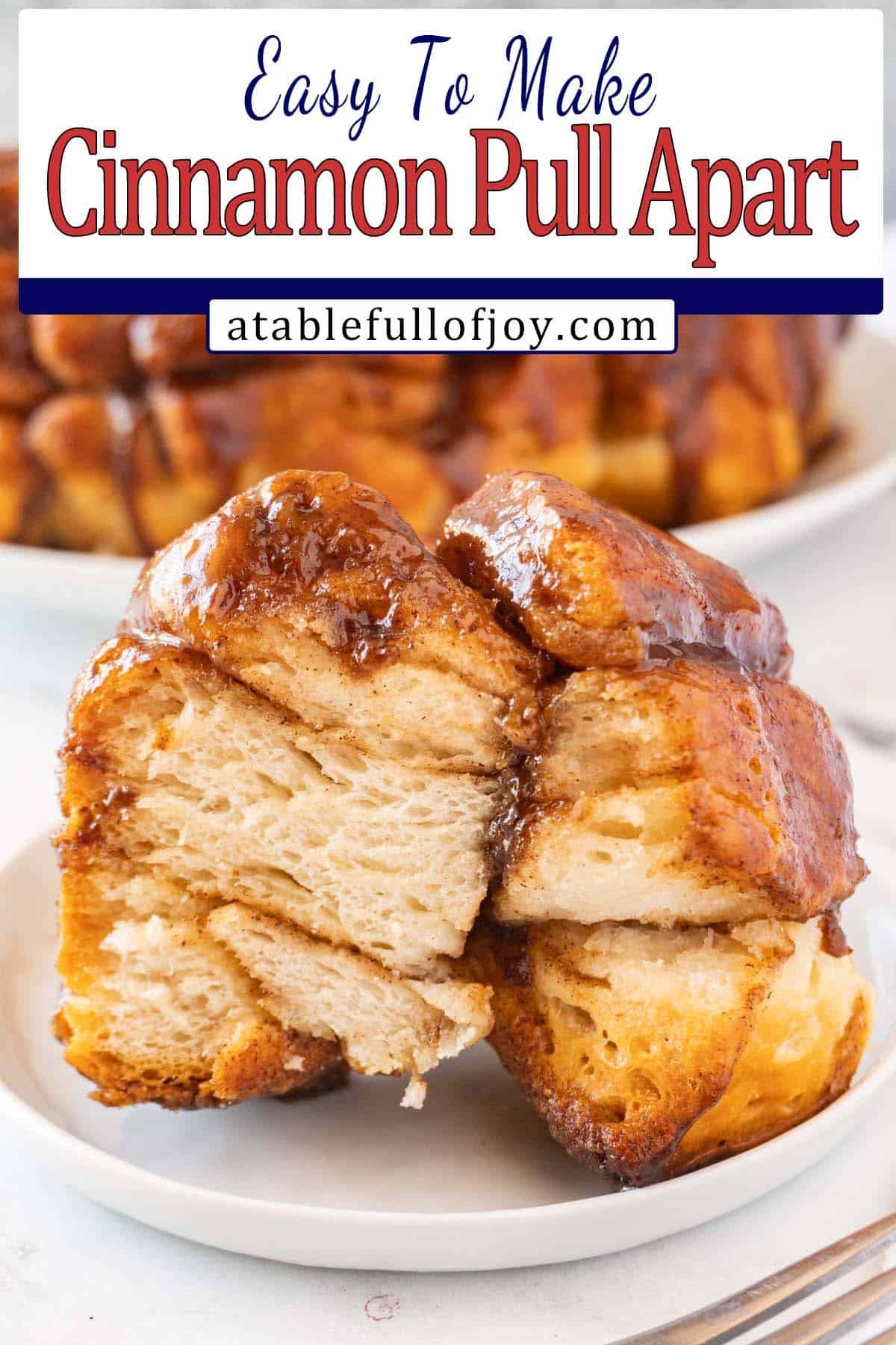 cinnamon pull apart bread pinterest image