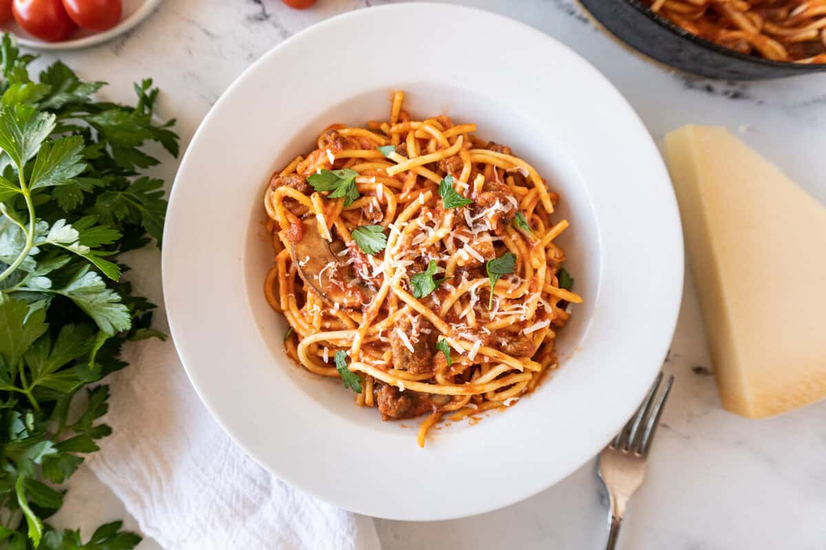 Fried Spaghetti in bowl