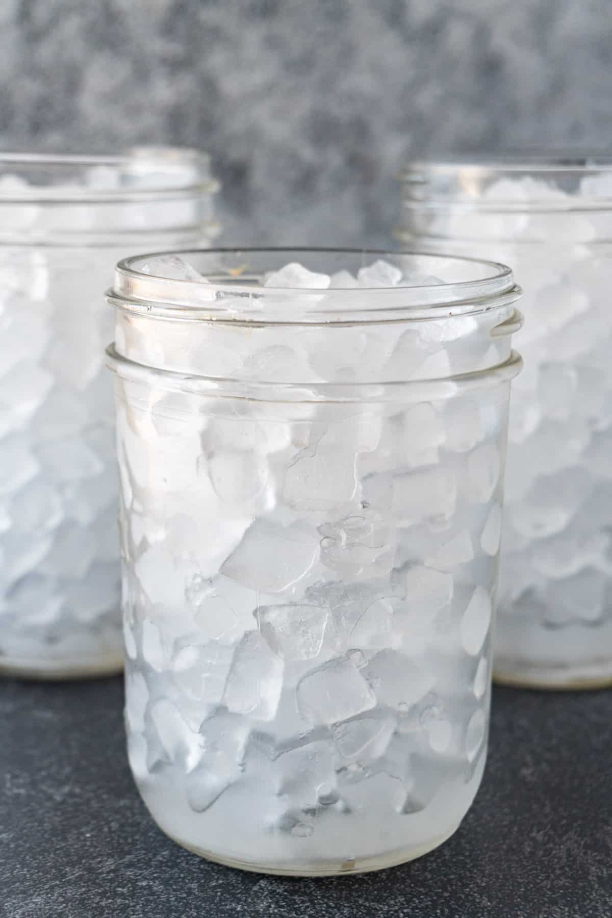 nugget ice in glass