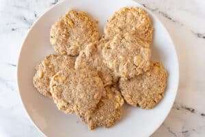 salmon patties shaped before frying