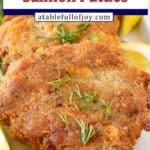 old fashioned salmon patties Pinterest pin