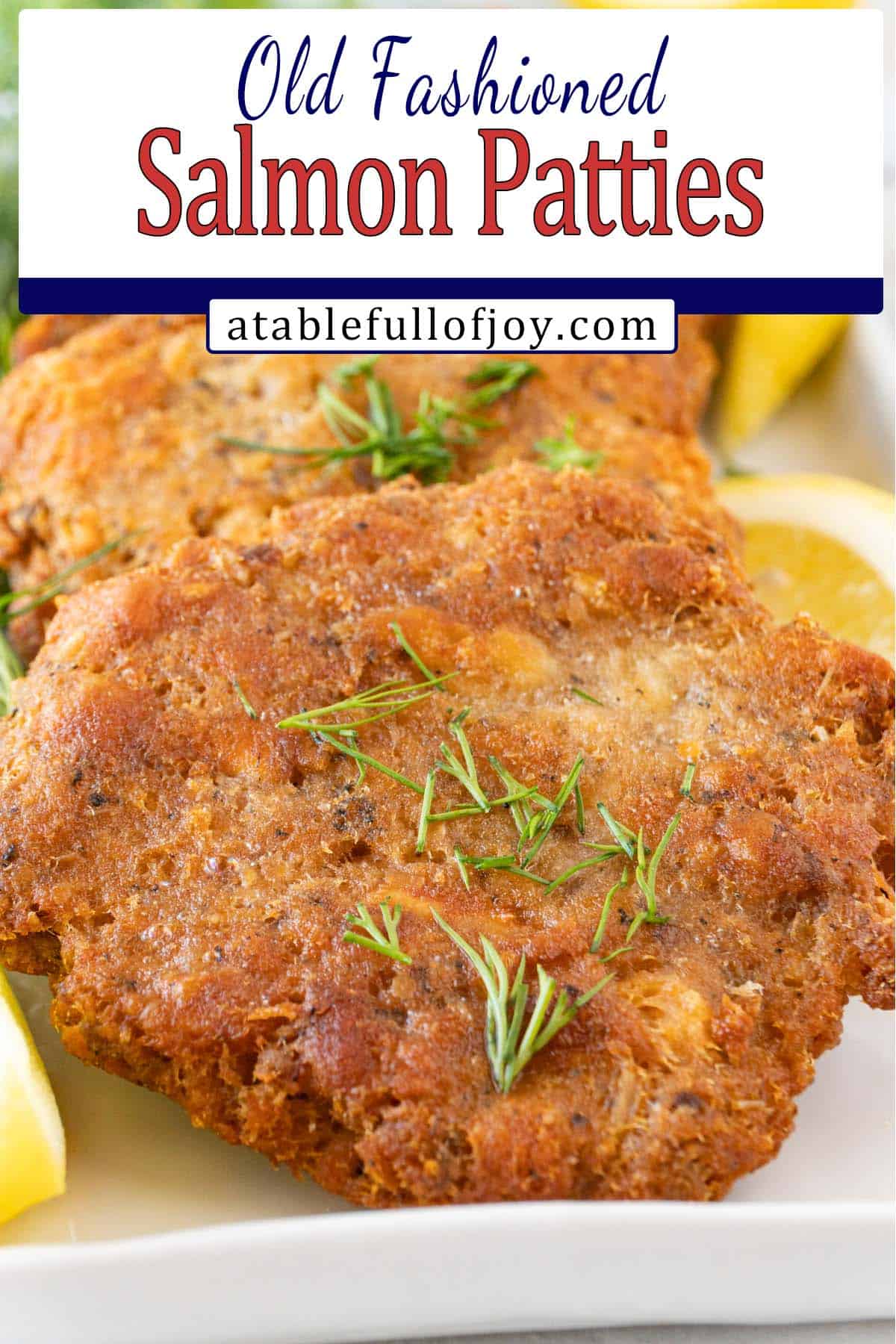 old fashioned salmon patties Pinterest pin