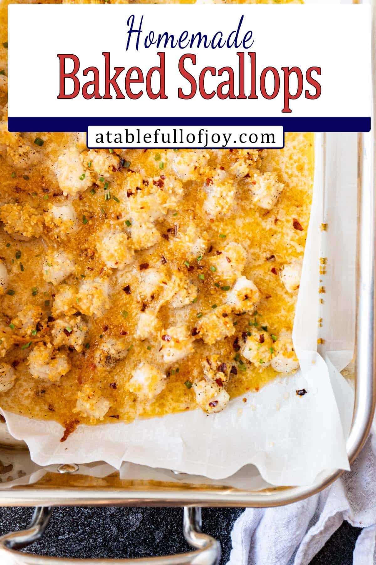 baked scallops pinterest image