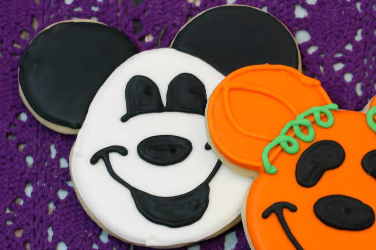 Halloween mickey sugar cookies