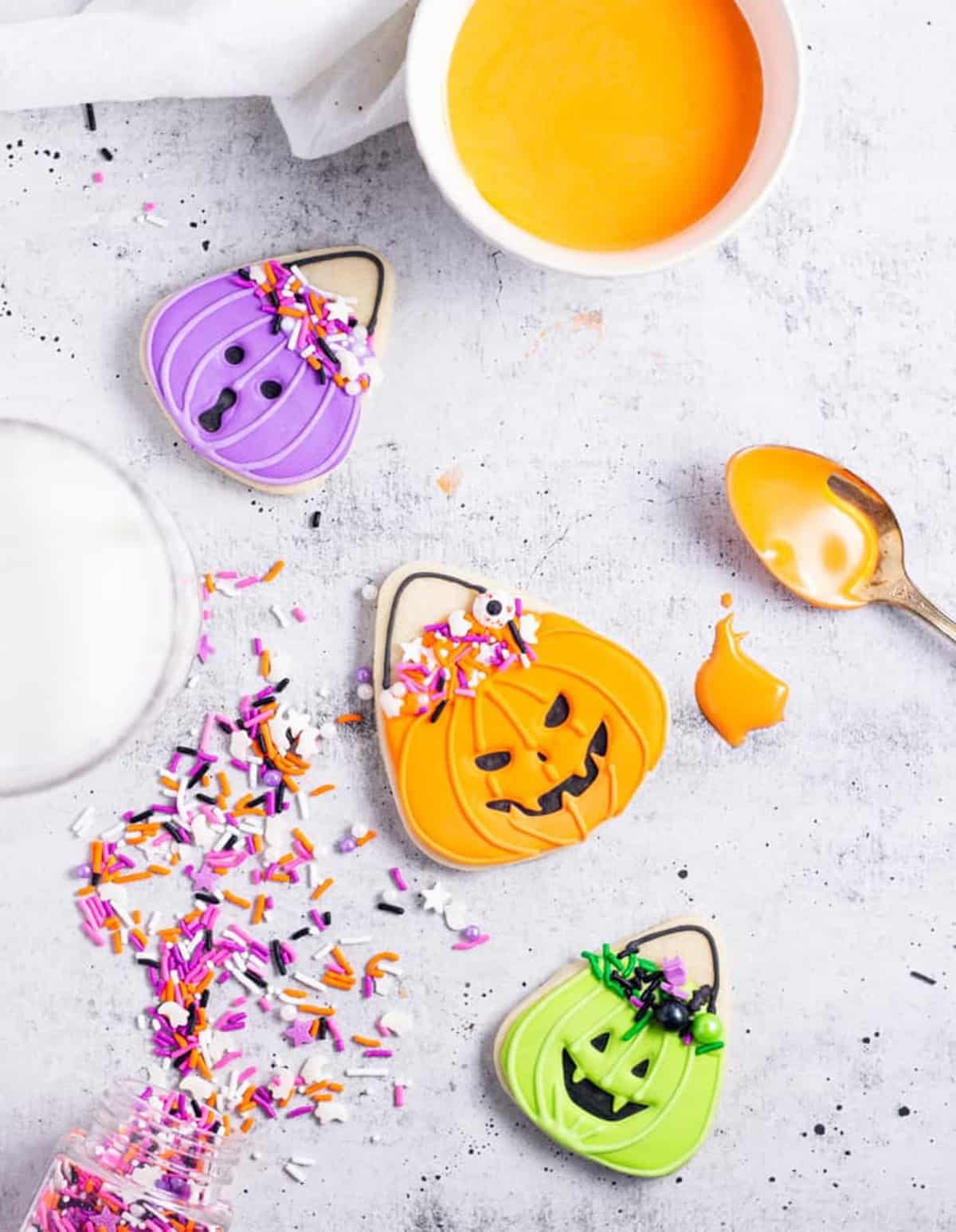 cute candy bucket sugar cookies