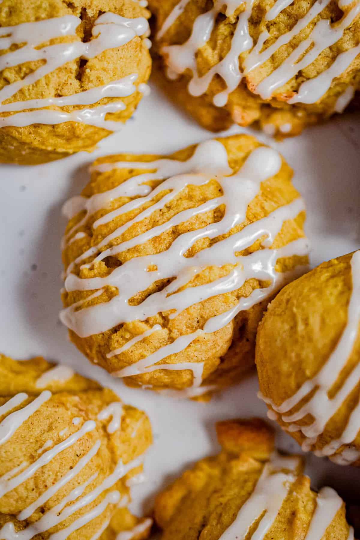 soft sourdough pumpkin cookies close up