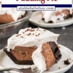 chocolate pudding pie pinterest pin