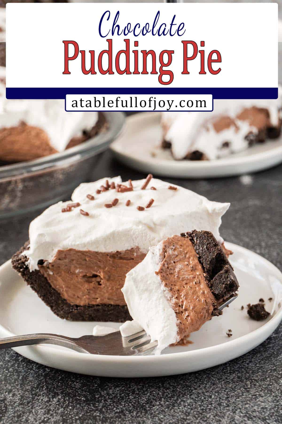 chocolate pudding pie pinterest pin