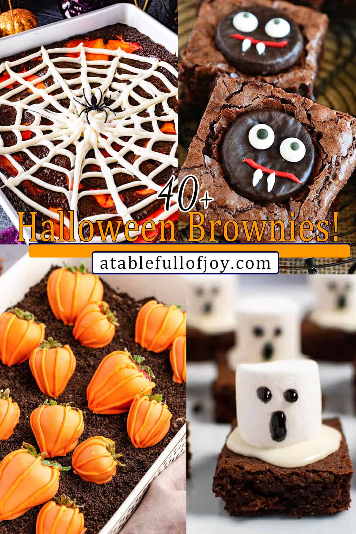 halloween brownies pinterest image