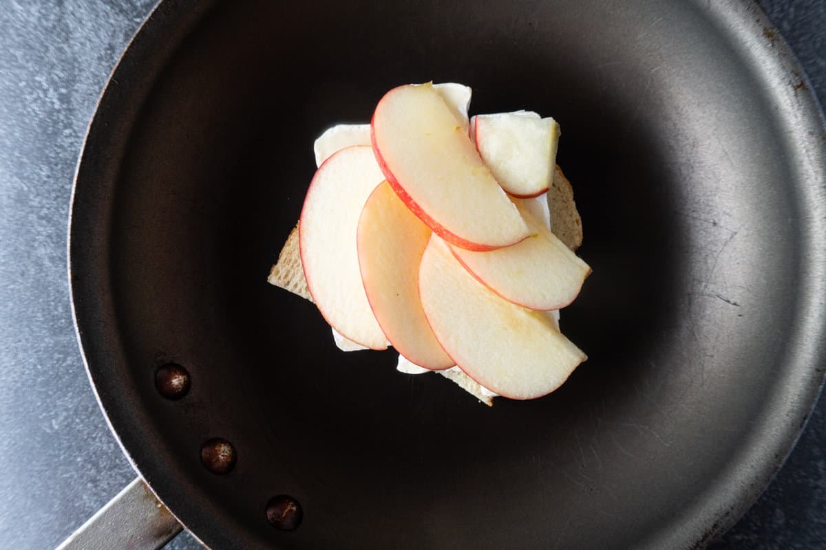 apples added to brie