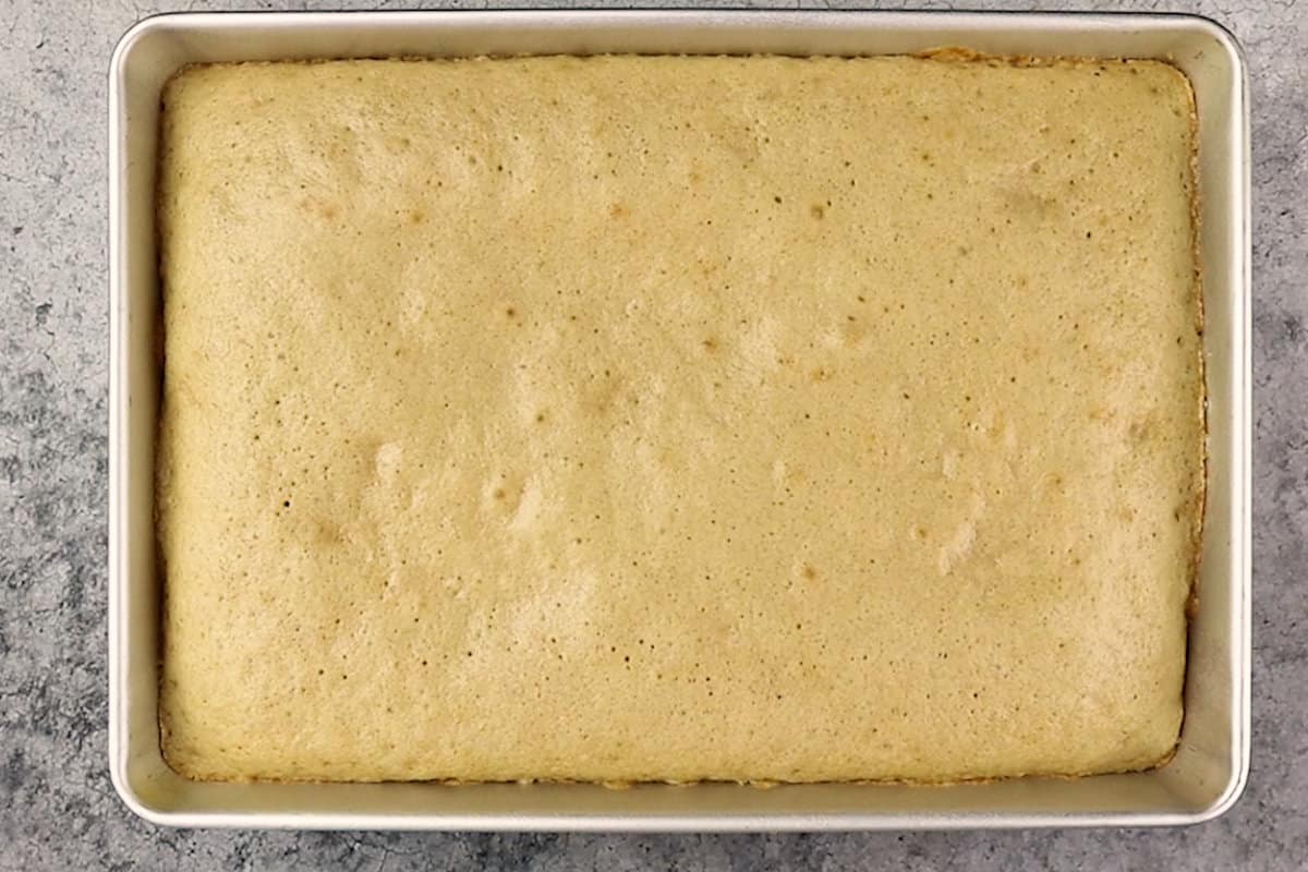 partially baked cake