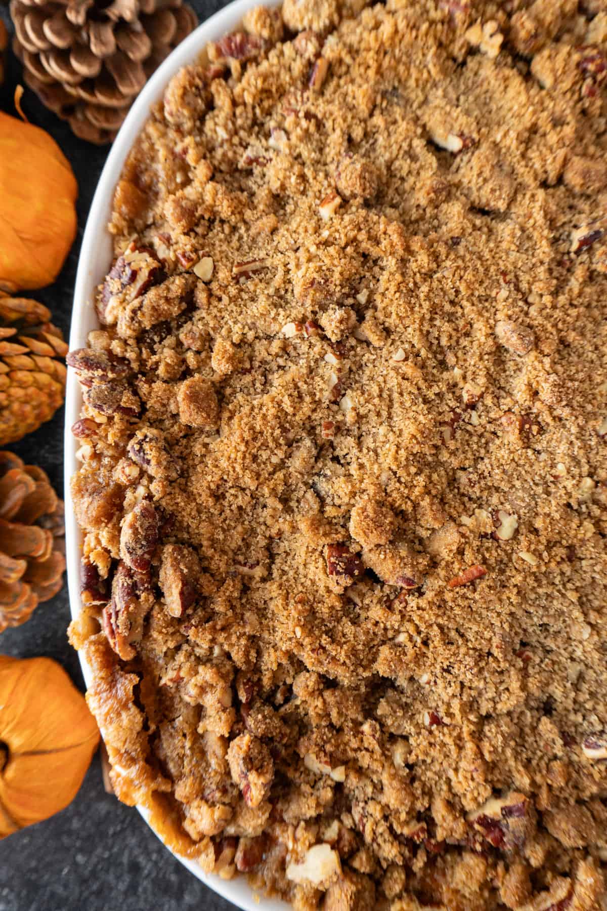 close up of cooked sweet potato souffle