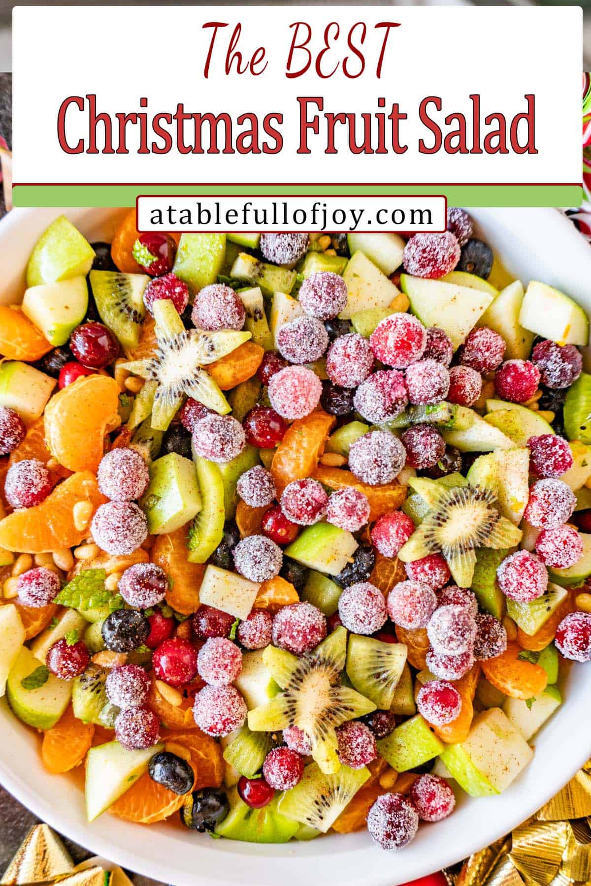 Christmas fruit salad pinterest pin