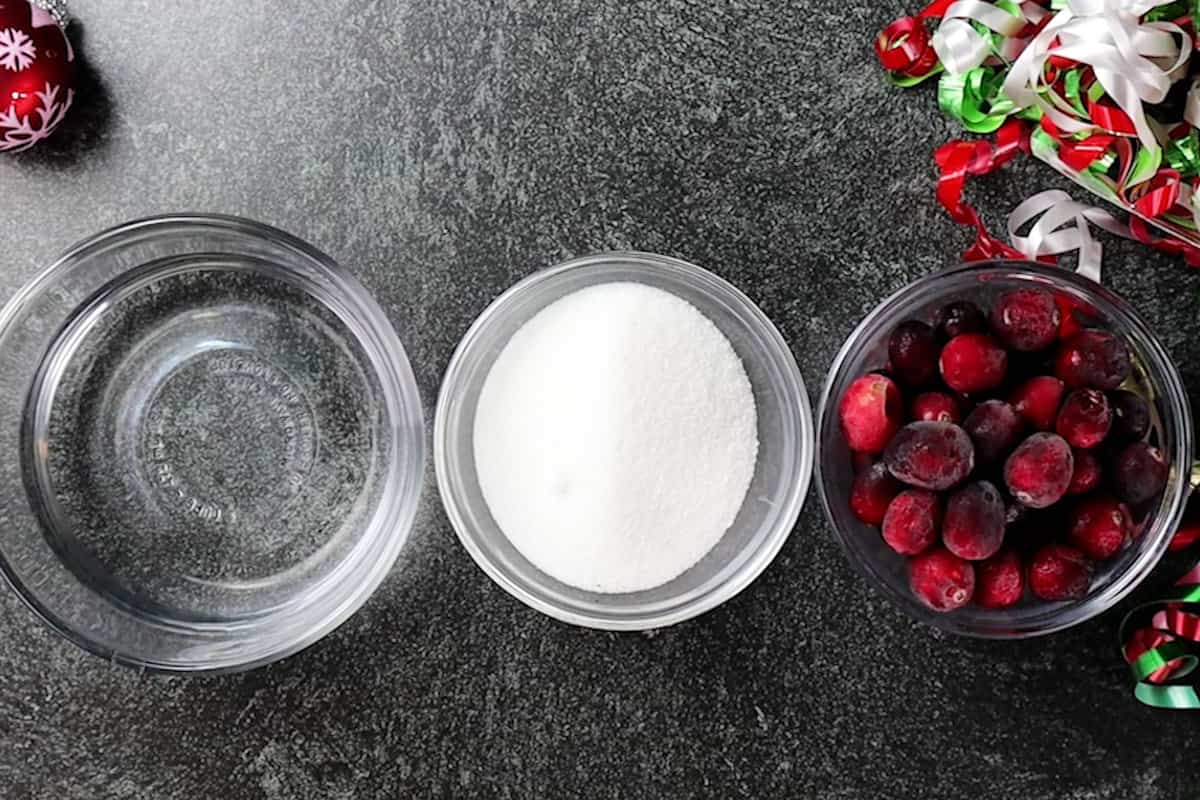 sugared cranberries ingredients