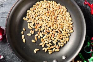 pine nuts after toasting