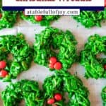 Christmas Wreath Cookies Pinterest Pin