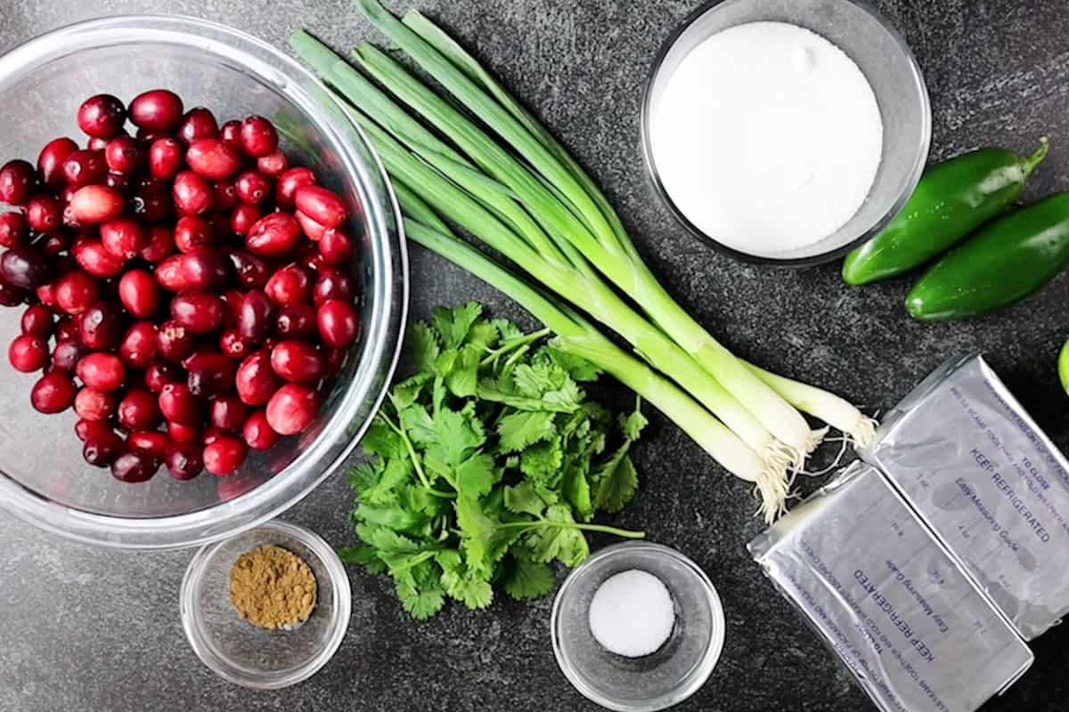 Cranberry Jalapeno Dip ingredients