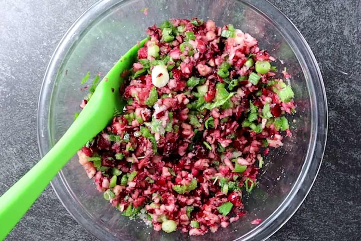 chopped ingredients in bowl