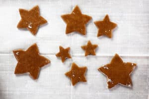 cut out cookies on baking sheet before baking