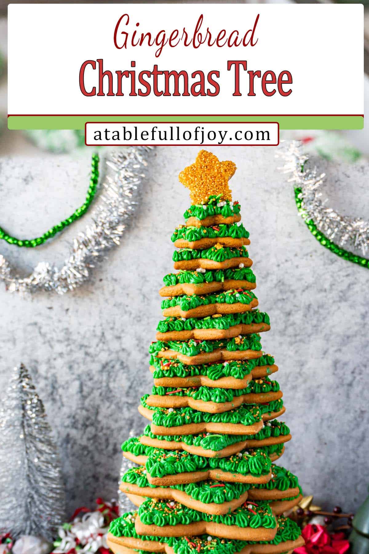 Gingerbread Christmas Tree Pinterest Pin