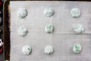 cookies on baking sheet before baking