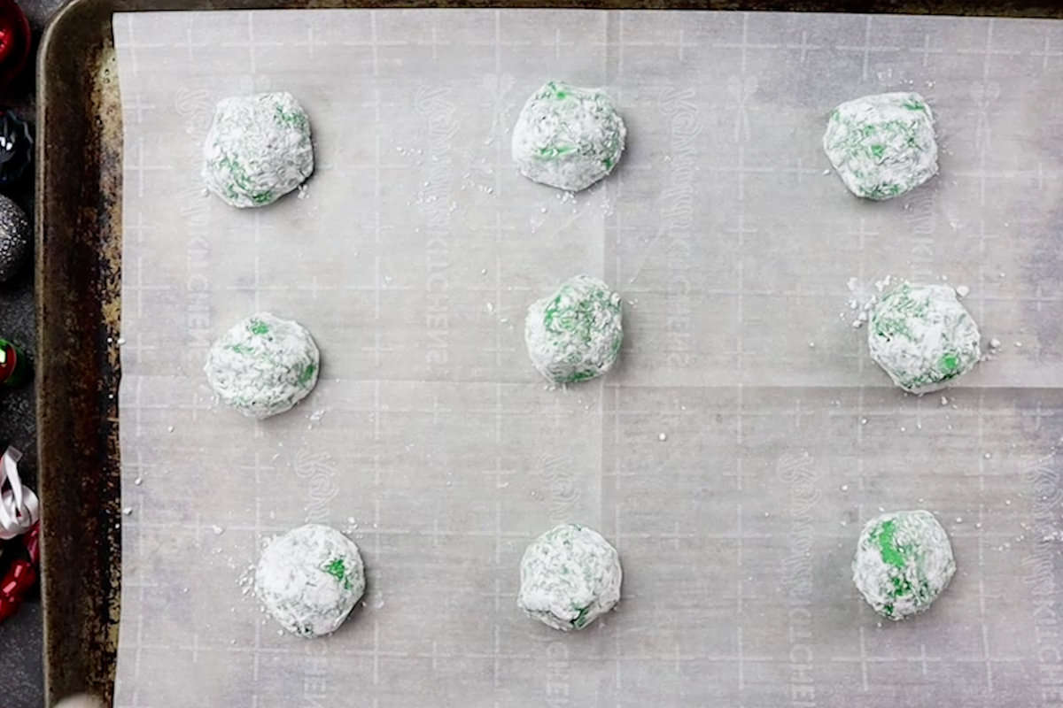 cookies on baking sheet before baking