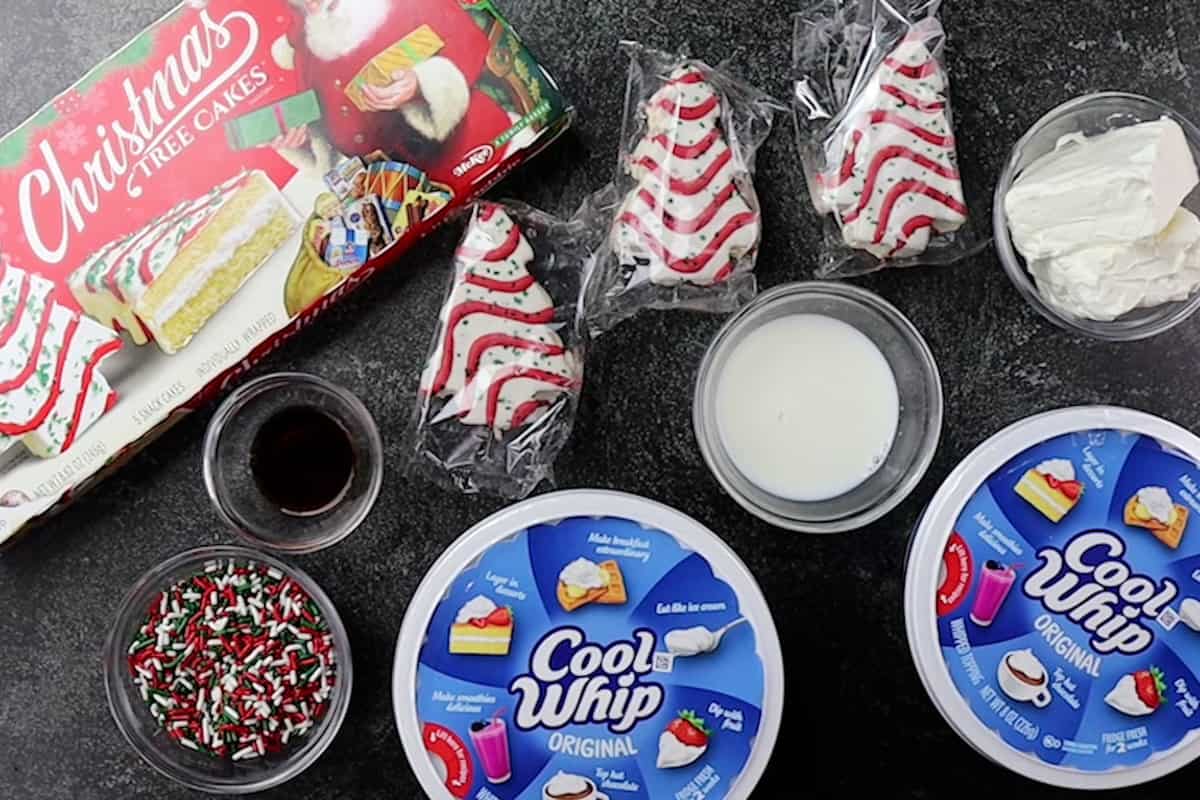 Little Debbie Christmas Tree Dip ingredients