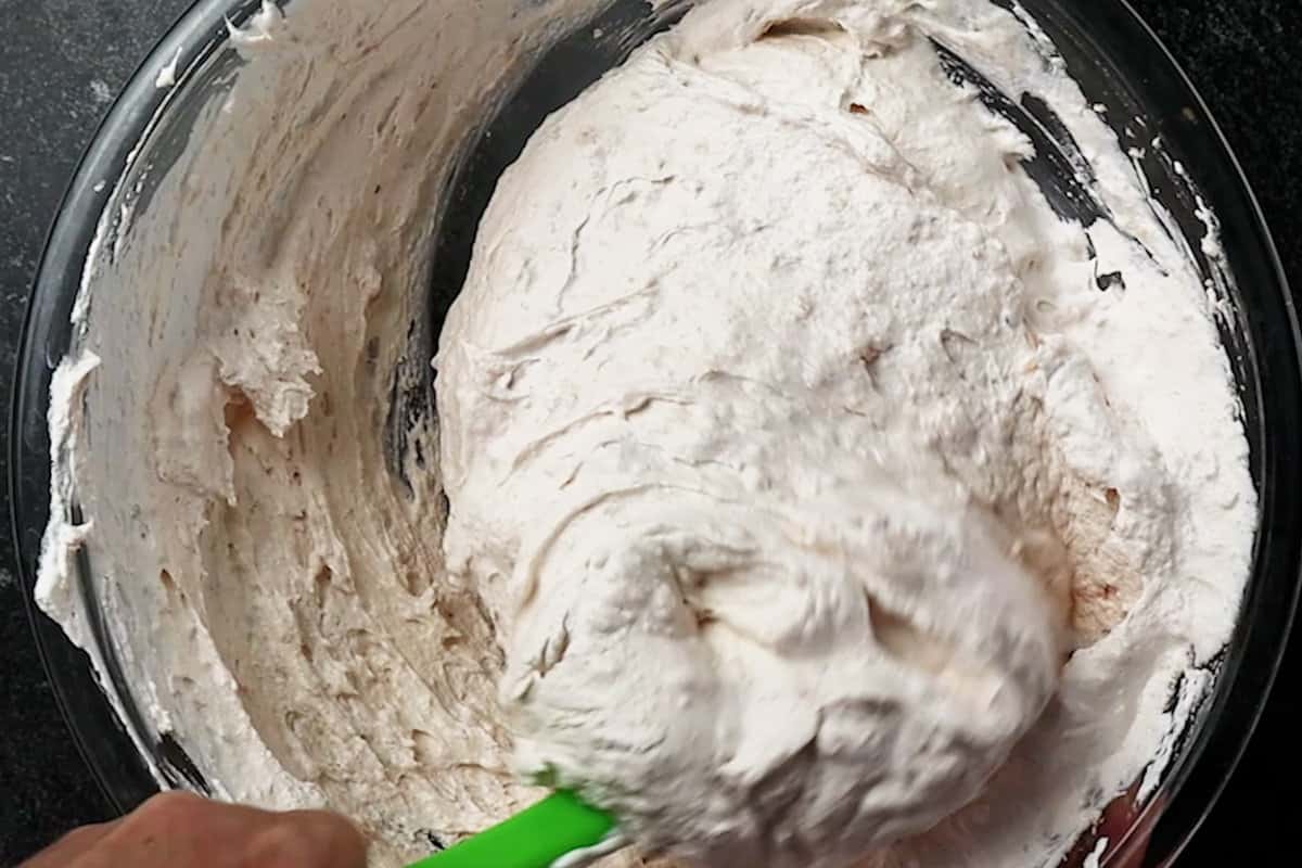 folding in cool whip to dip