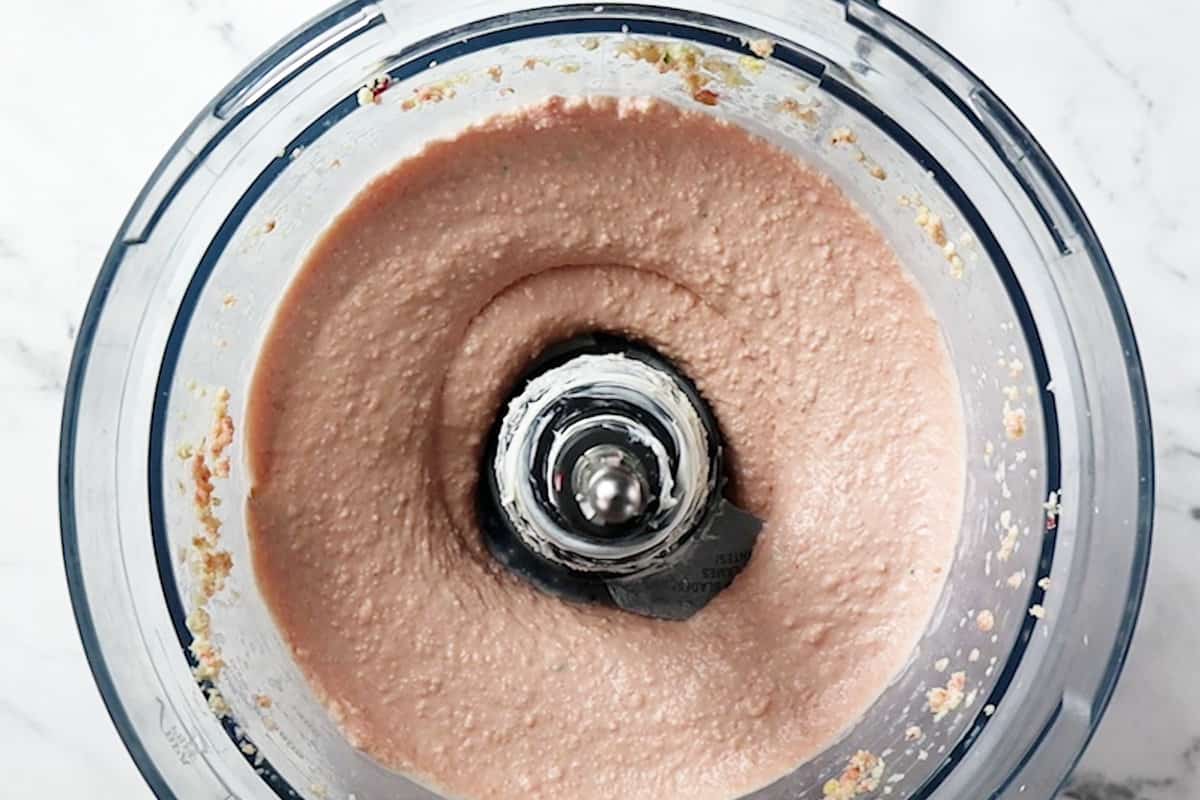 mixing everything in food processor