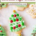 Christmas Tree Cookies Pinterest pin
