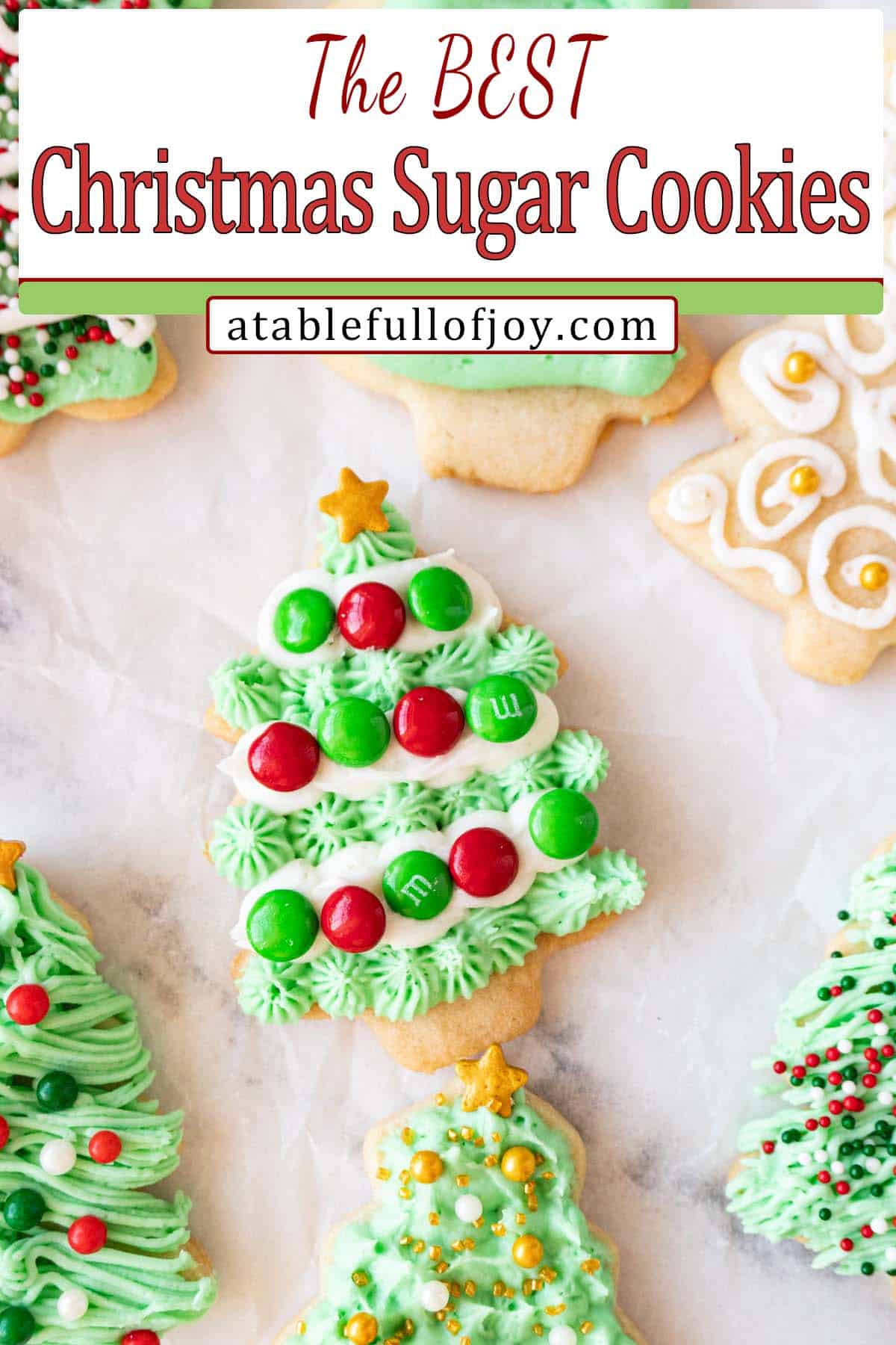 Christmas Tree Cookies Pinterest pin