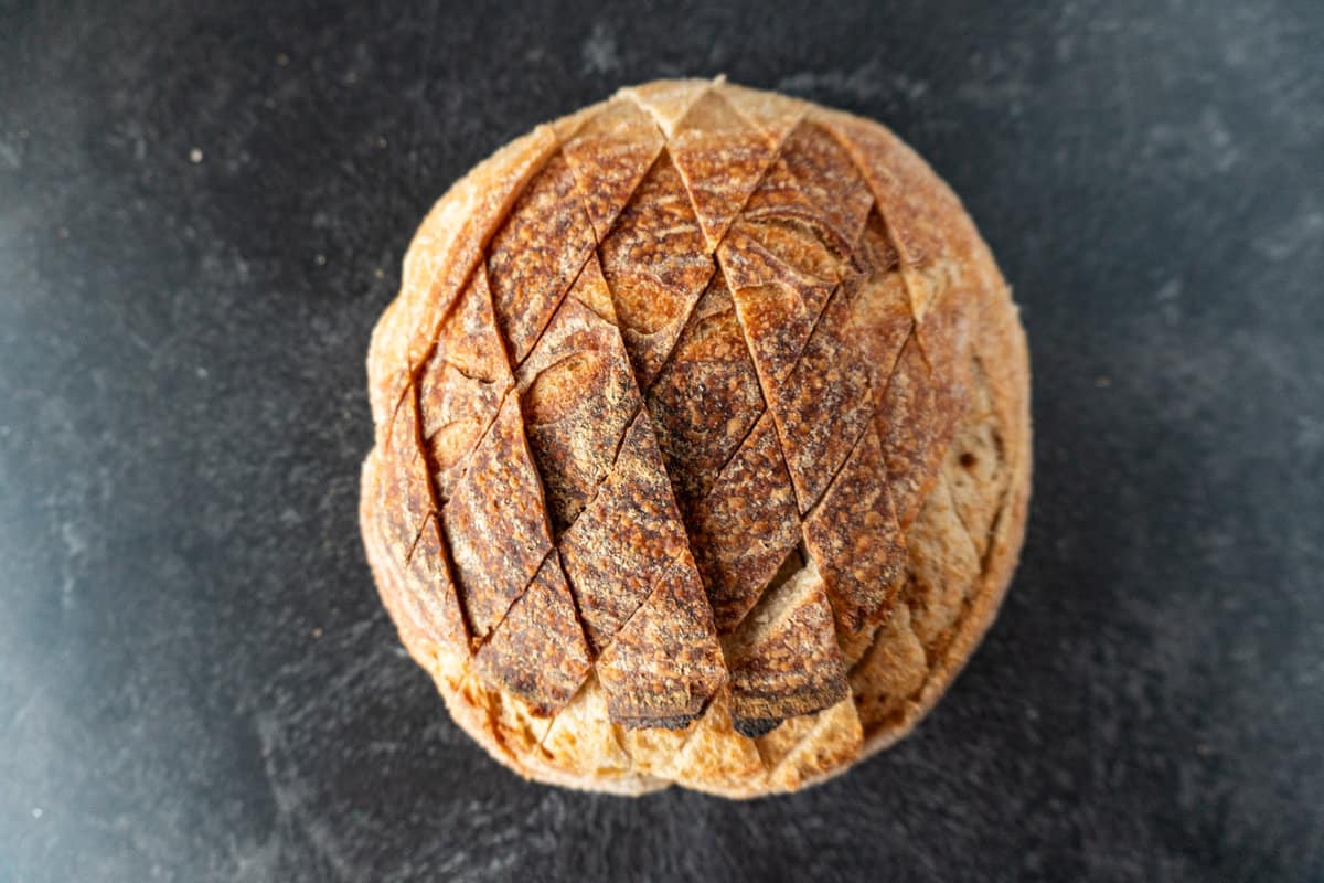 bread cut into diamonds