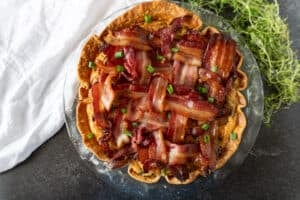 maple bacon pie assembled