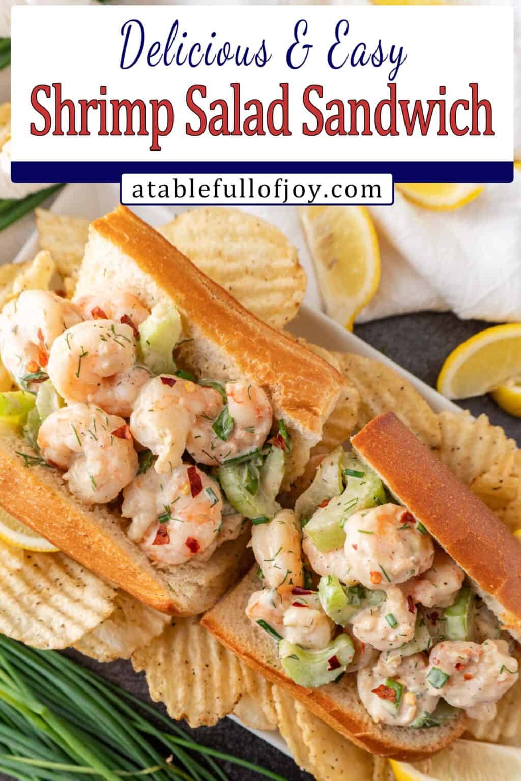 Easy Shrimp Salad Sandwich • A Table Full Of Joy