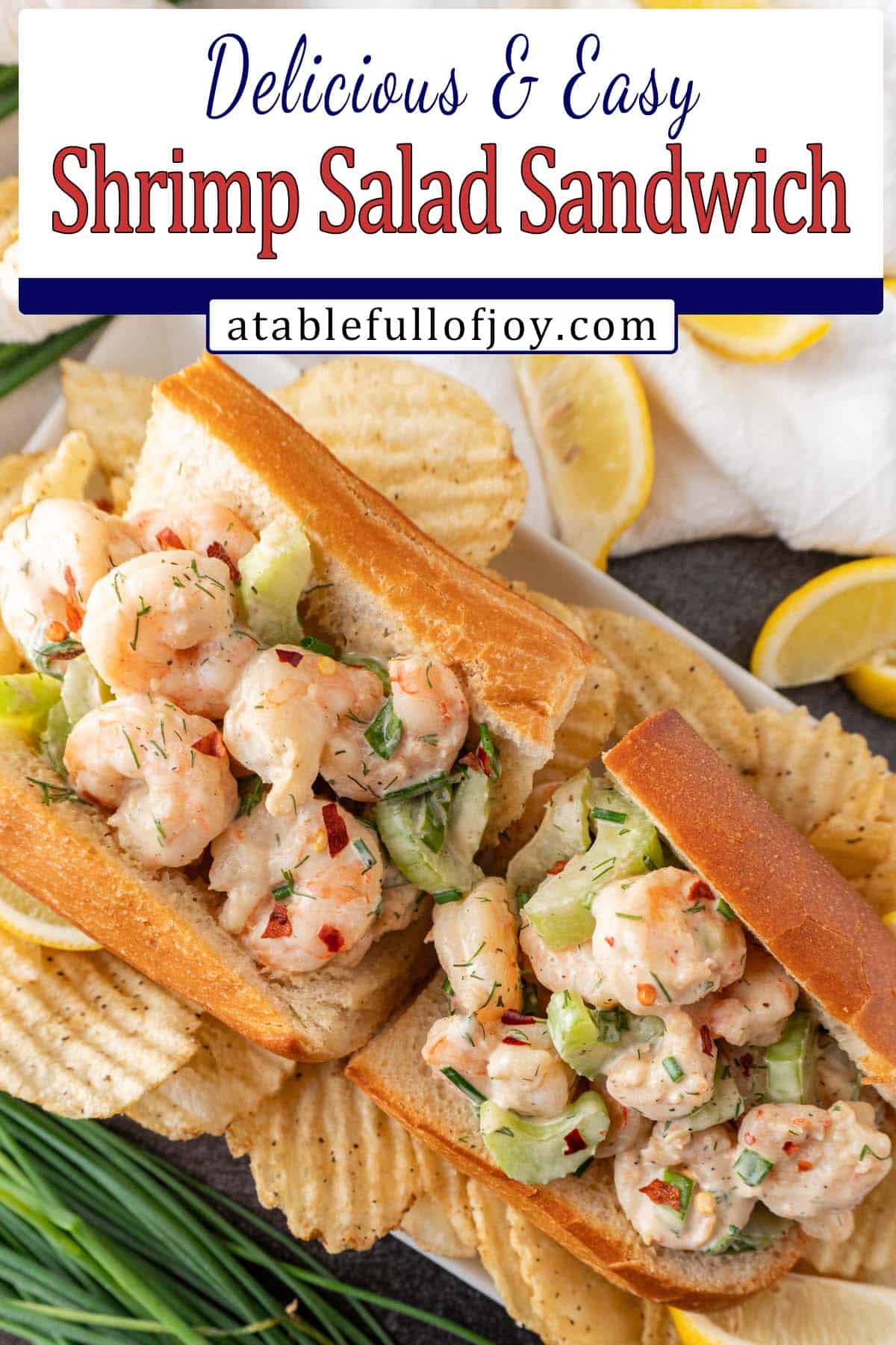 Shrimp Salad Sandwich pinterest pin