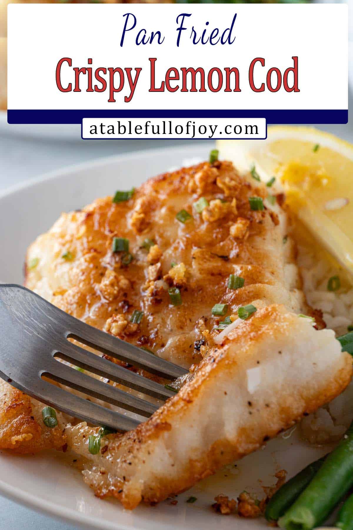 Pan Fried Cod pinterest image