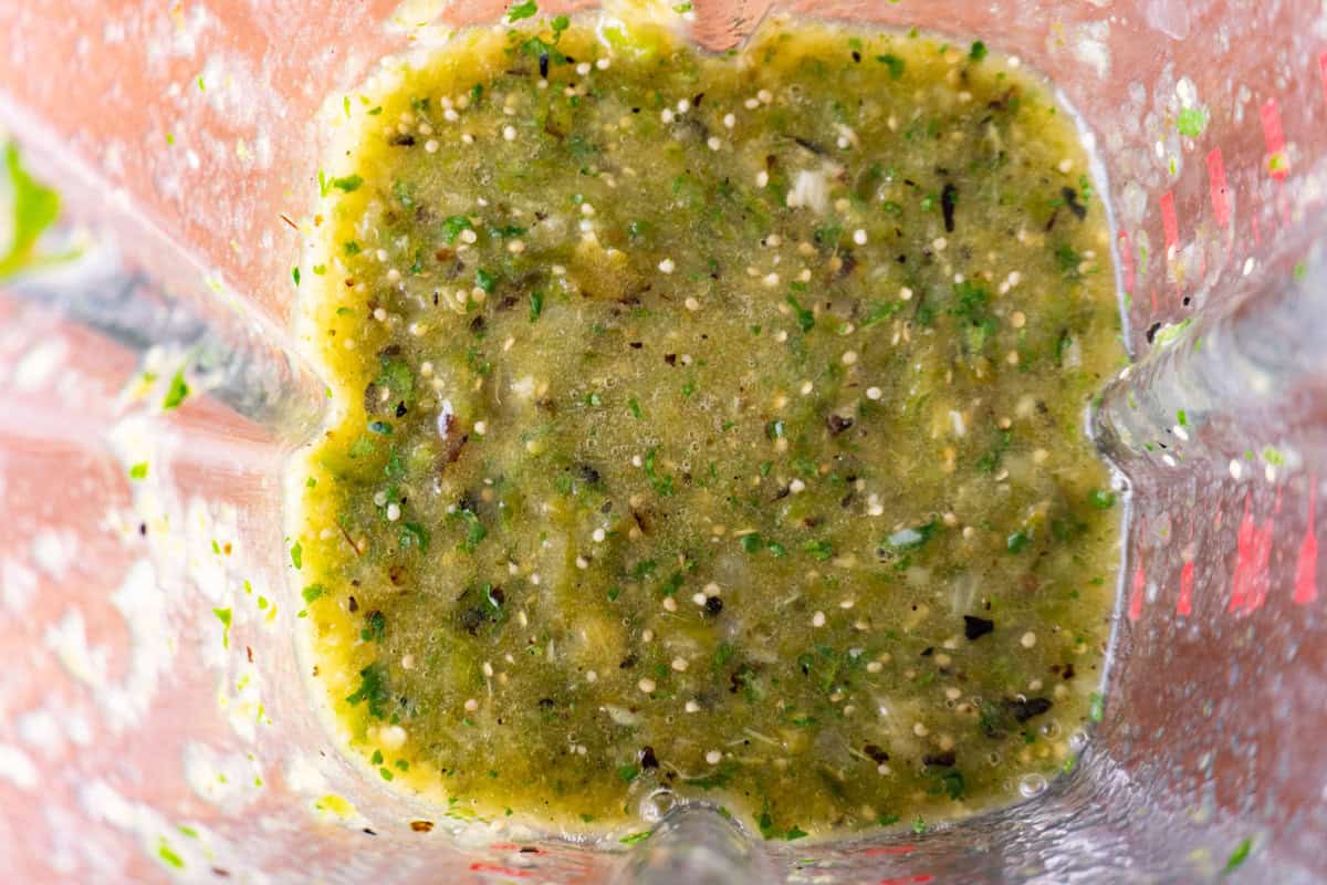ingredients blended in blender